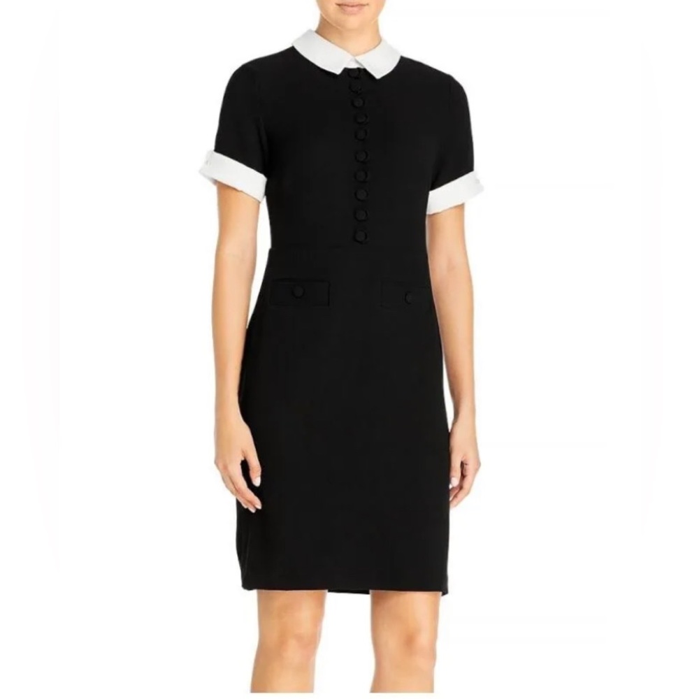 Karl Lagerfeld Black and White Midi Dress